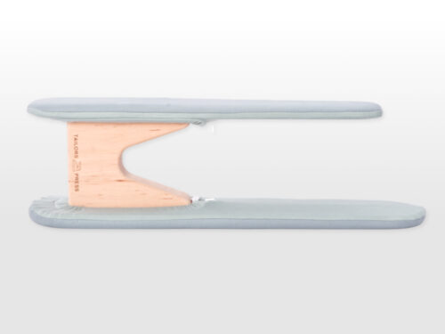 product picture of double covered sleeve board which is made up of two different lengths arms with a curved central support on the left.