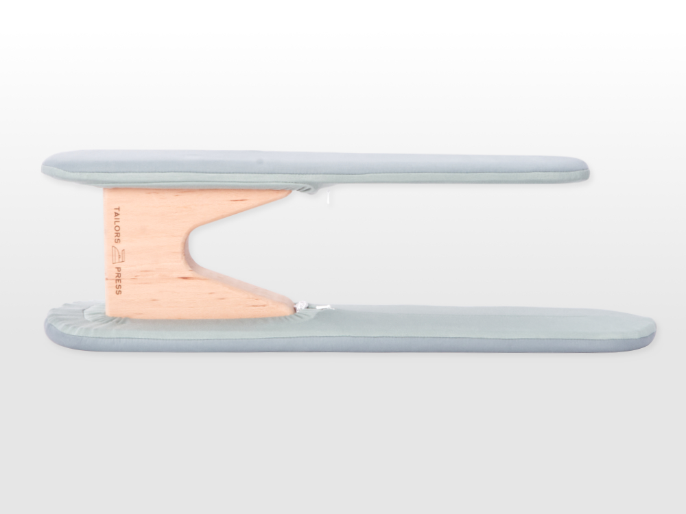 product picture of double covered sleeve board which is made up of two different lengths arms with a curved central support on the left.